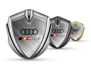 Audi Metallico Cupolato Emblema Disegno Tuning Max Splendente